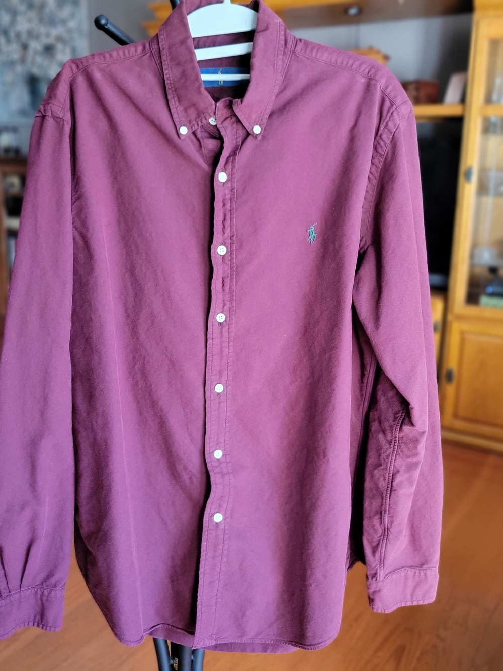 Ralph Lauren Men’s Long-Sleeve Button-Down Shirt - Burgundy